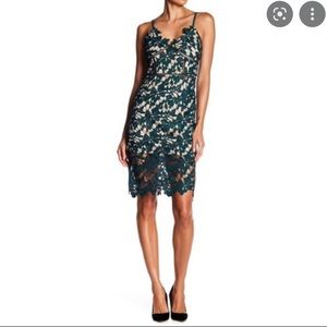 Hunter green lace dress
